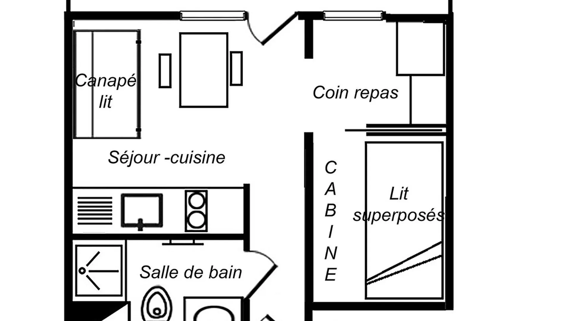 Studio Cabine Centre Merlin - Skis Aux Pieds, Wi-Fi, Animaux Admis - Fr-1-182-202 Les Allues 0*,